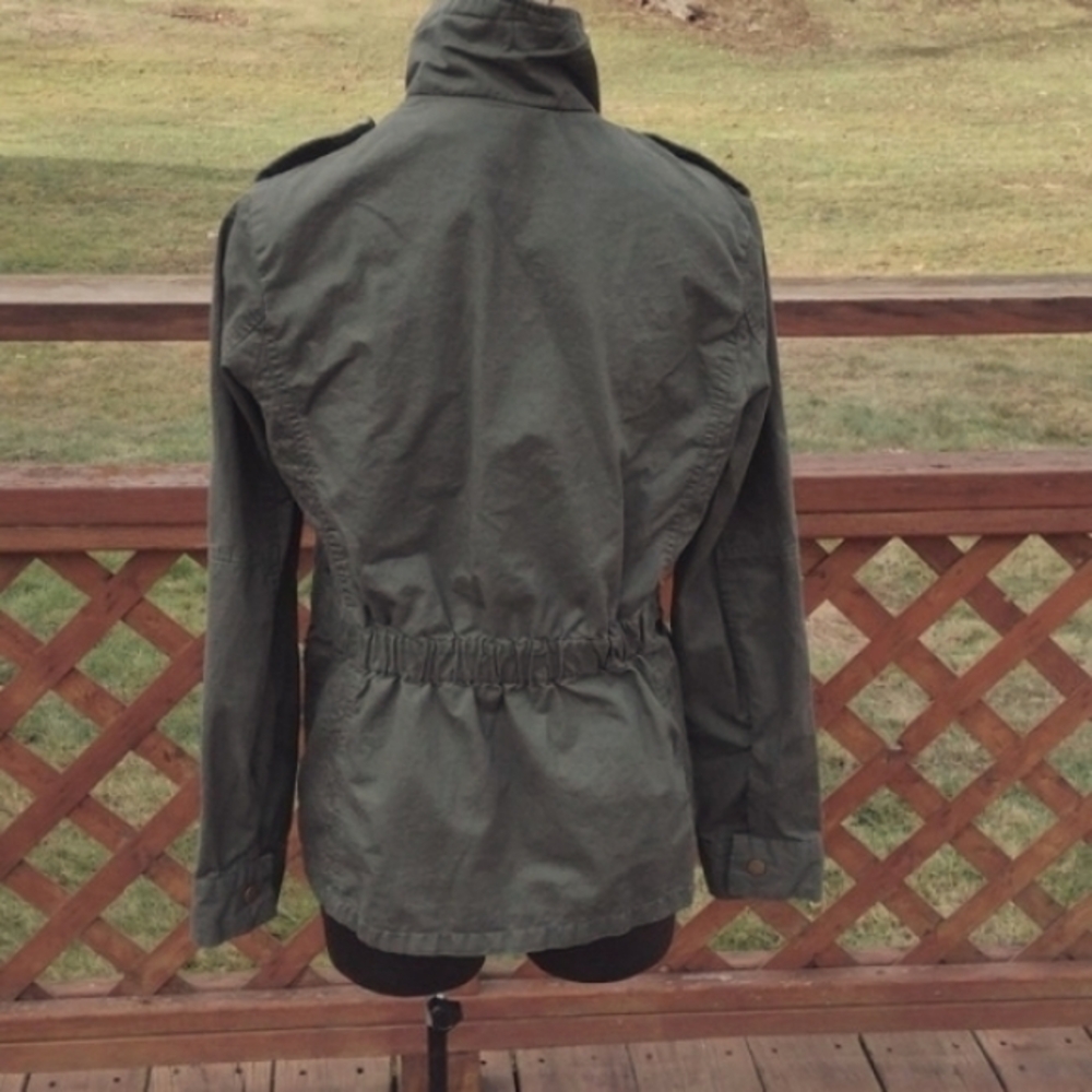 Love Tree Army Green Cotton Military Utility Jacket Size Small - Picture 3 of 14